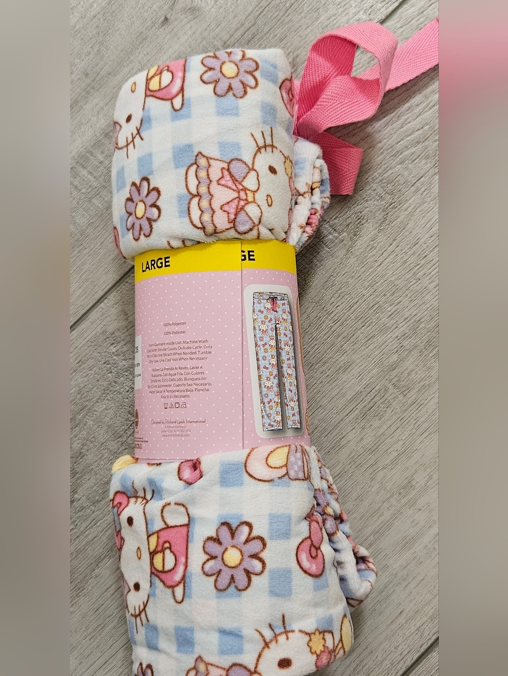 SANRIO LADIES Hello Kitty Easter Sleep Pants Soft Size Large - Picture 2 of 4